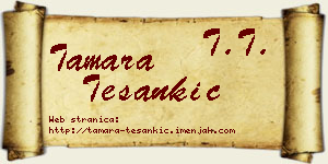 Tamara Tešankić vizit kartica